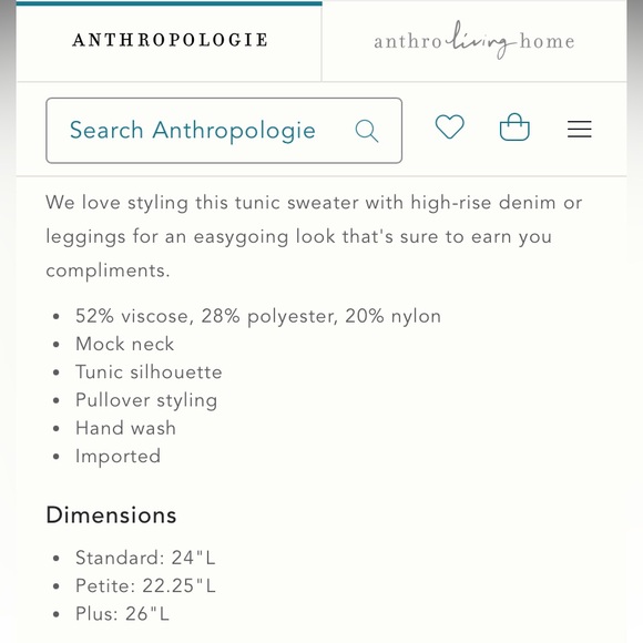 Anthro Maeve White Ribbed Mockneck High Low Sweater Tunic - Picture 8 of 14